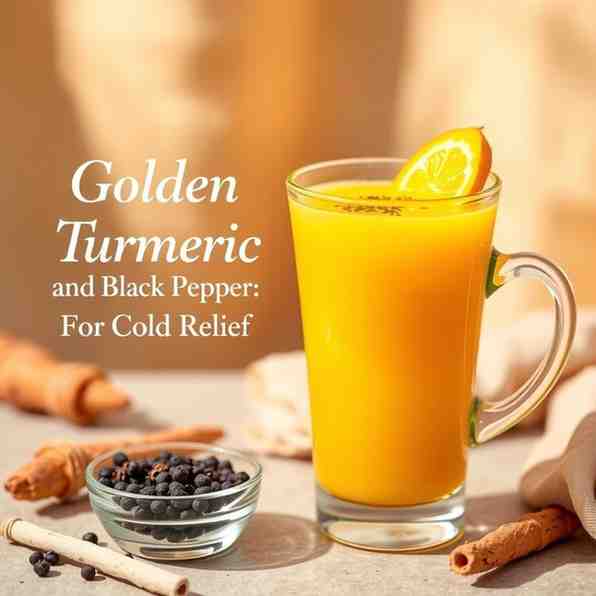 Golden Turmeric + Black Pepper Drink for Cold Relief
